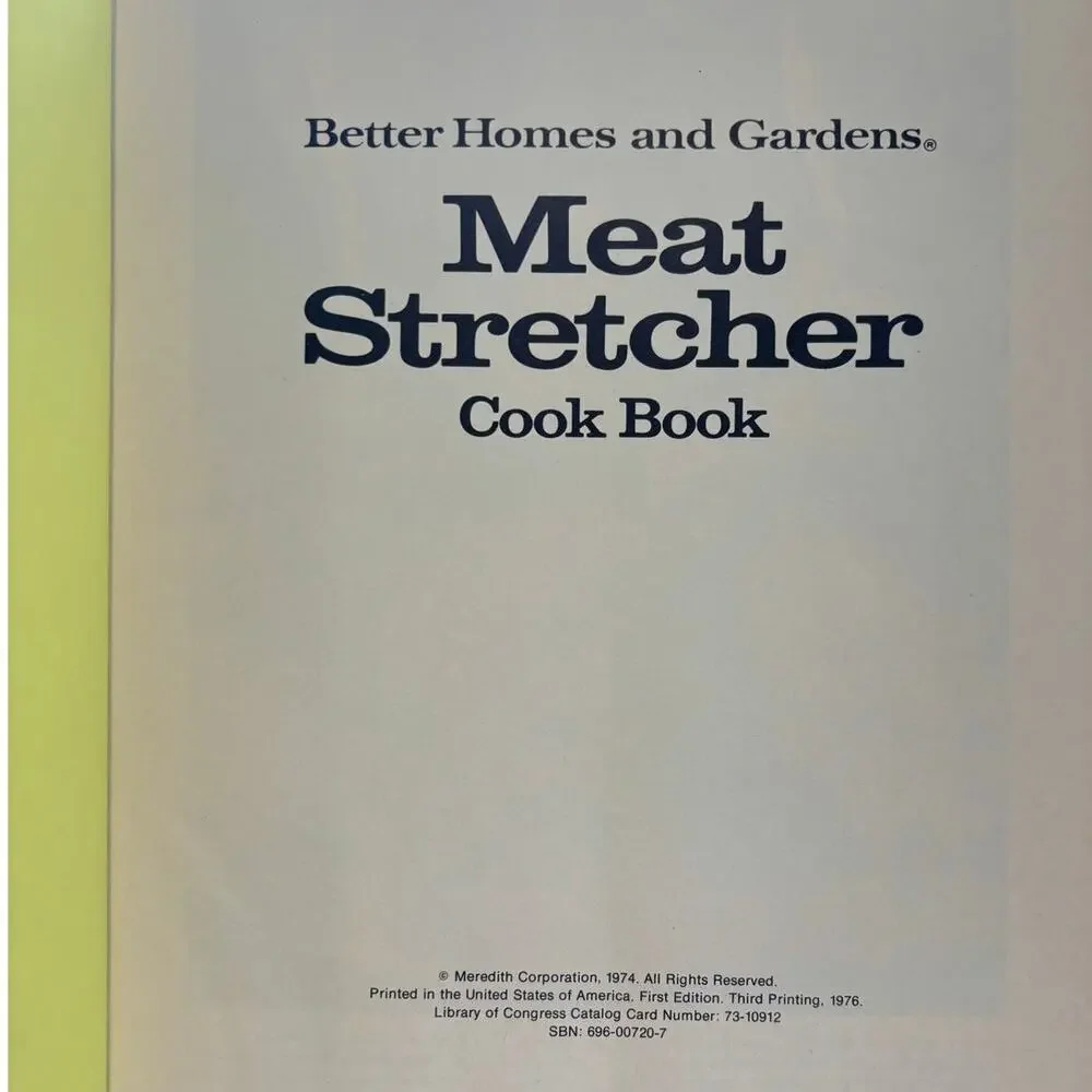 Lot of 7 Books from 1970's Better Homes & Gardens Cookbook Test Kitchen Series